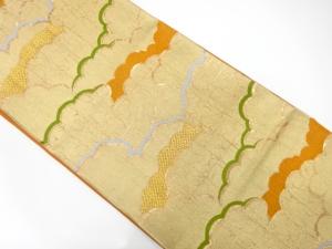 アンティーク　重ね雲模様織り出し袋帯（材料）